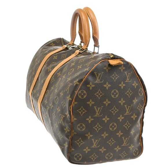 LOUIS VUITTON Keepall 45 Travel Hand Bag Monogram Leather Brown M41428 86YH515 - Picture 3 of 16